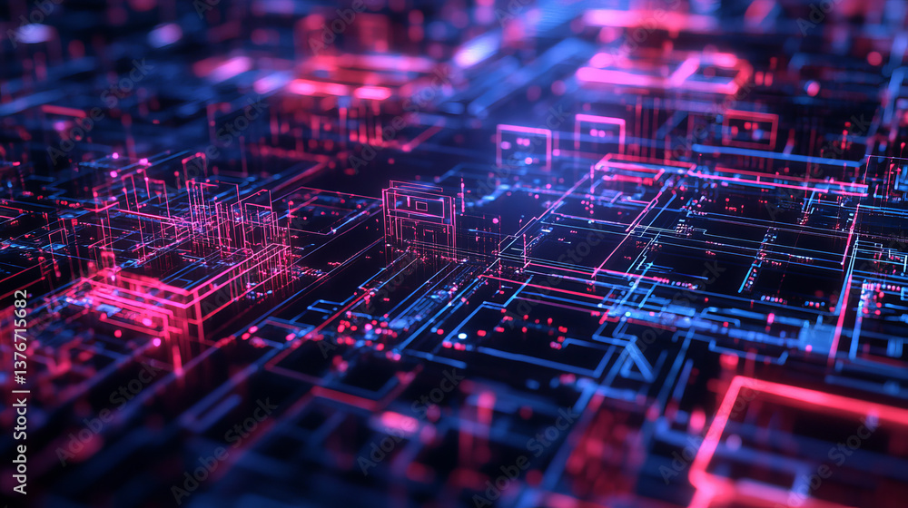 Poster smart home. wireless technologies of future 3d illustration. artificial intelligence and big data. i