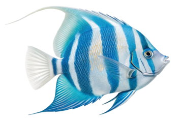 angel fish isolated on transparent background-generated by ai