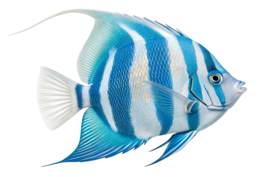 angel fish isolated on transparent background-generated by ai