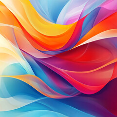 Vibrant abstract illustration with flowing colors, radiating harmony, inner peace, and a calming energy for mental wellness and balance.
