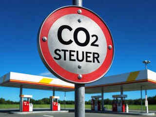 Obraz premium Fuel and Carbon Costs - CO2 Steuer