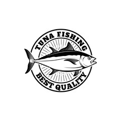 tuna fishing. Design elements for fishing team emblem. Vector illustration.