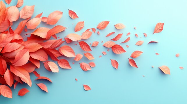 Abstract floral design with petals forming parabolic curves. Minimalist composition with text space
