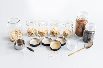 cocoa chia overnight oats breakfast, meal prepping for the week