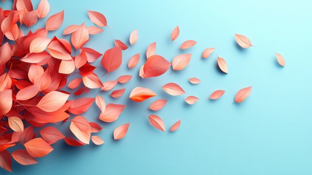 Abstract floral design with petals forming parabolic curves. Minimalist composition with text space