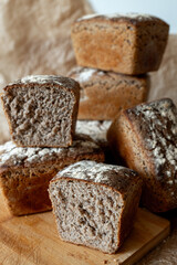 Freshly Baked Rustic Bread Loaves on Natural Textile, Perfect for Every Meal or Gathering