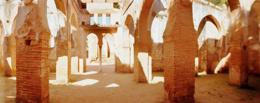 Panoramic view of the ruins of Chellah Kasbah, Rabat, Morocco.