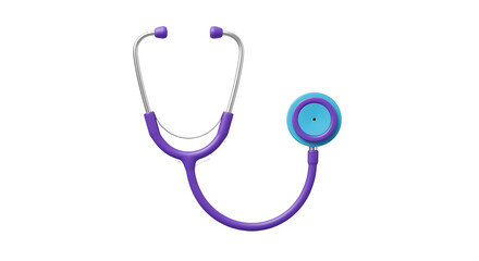 Stethoscope. 3d vector icon. Cartoon minimal style.