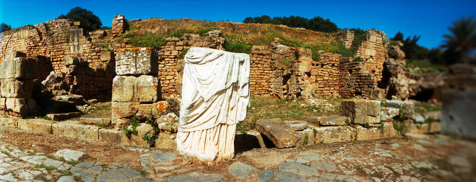Panoramic view of the ruins of Chellah Kasbah, Rabat, Morocco.