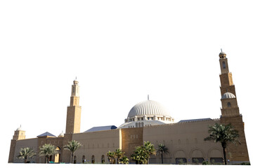 Al Rajhi Grand Mosque on Eastern Ring Road in RIyadh, isolated