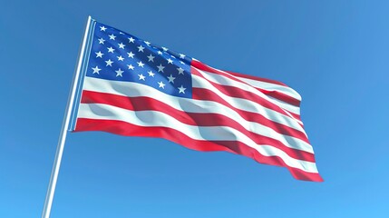 Fototapeta premium A photo of a flag waving in the wind