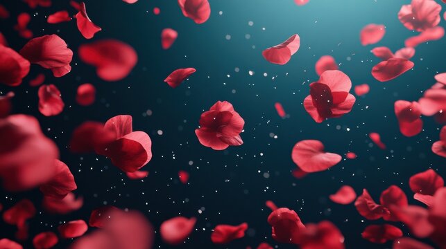 Abstract floral design with petals forming parabolic curves. Minimalist composition with text space