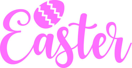 Easter typography clip art design on plain white transparent isolated background for card, shirt, hoodie, sweatshirt, apparel, tag, mug, icon, poster or badge