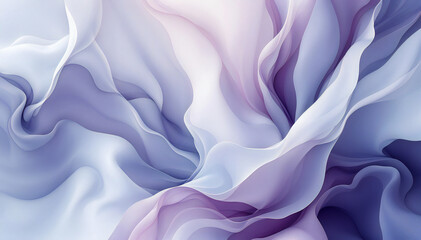 Fototapeta premium Abstract swirls of lavender, lilac, and periwinkle silk create a dreamy, ethereal image. The soft, flowing texture suggests movement and grace, evoking a sense of calm and serenity.