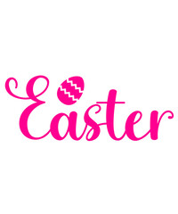 Easter typography clip art design on plain white transparent isolated background for card, shirt, hoodie, sweatshirt, apparel, tag, mug, icon, poster or badge