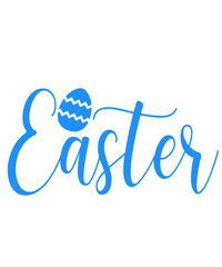 Easter typography clip art design on plain white transparent isolated background for card, shirt, hoodie, sweatshirt, apparel, tag, mug, icon, poster or badge
