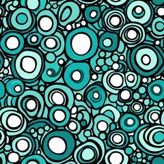 Bubbles doodle seamless pattern for background texture textile fabric