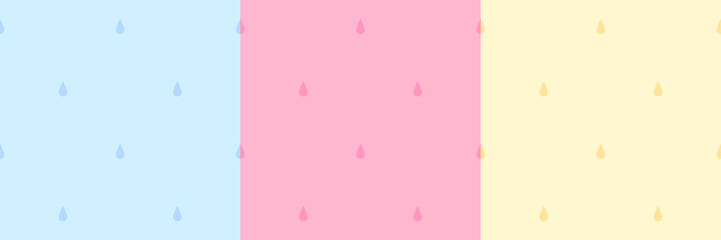 Cute rain drop seamless pattern background