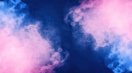 Fototapeta premium Abstract smoke design; contrasting pink and blue