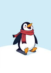 Vector Designs for World Penguin Day – Cute Penguins, Snowy Landscape, T-shirt, Sticker, Social Media & Animated GIF