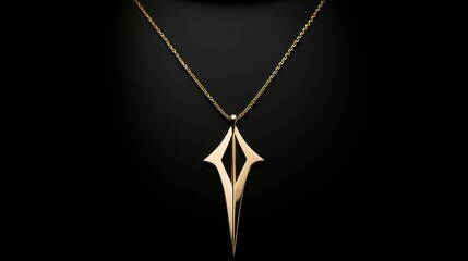 Fototapeta premium A photo of a minimalist Y-shaped necklace.