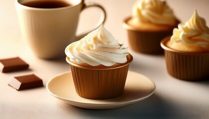 vanilla cupcake in a mug