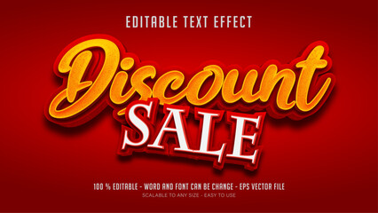 discount sale editable text effect