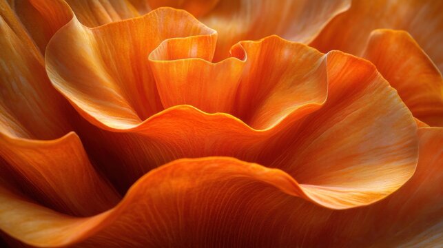 Abstract floral design with petals forming parabolic curves. Minimalist composition with text space