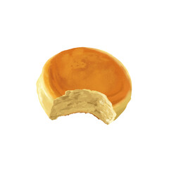 pancake bite, slice pancake illustration