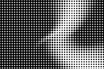 Wavy Halftone Gradient with Black Dots