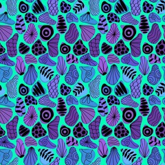 Naklejka premium Summer sea pebbles seamless ocean stones pattern for wrapping paper and fabrics and linens and kids clothes print