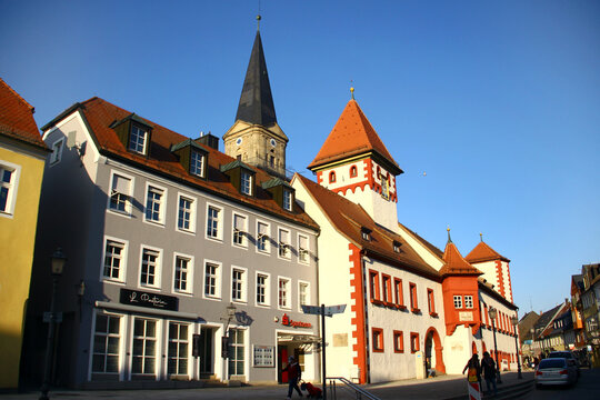Marktredwitz, Germany - March 8, 2025: Town hall in Marktredwitz, a town in northern Bavaria, Germany