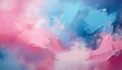 abstract modern painting dry brush painted paper canvas wall textured background in pink and blue tones