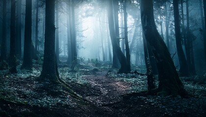 dark forest wallpaper