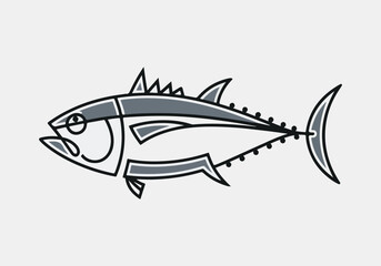 Vector Designs for World Tuna Day - Social Media, T-Shirt, Sticker, Poster, Print Cards, Animated GIF - Solid Colors, No Gradients, Eco-Friendly Illustration