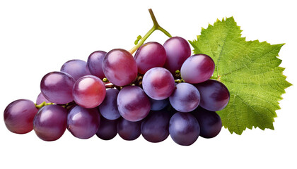 Fototapeta premium Fresh Green Grapes on transparent background