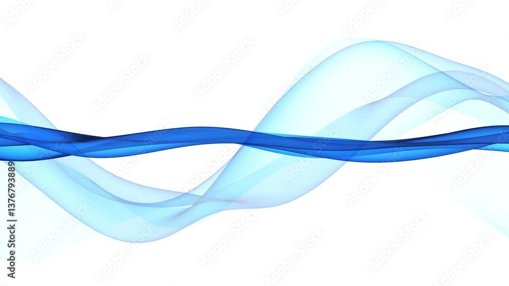 Poster abstract colorful wavy background in bright blue on white backdrop. modern colorful wallpaper. seaml