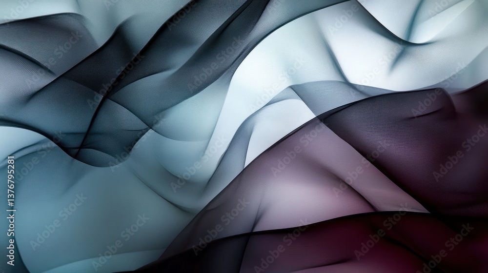 Aufkleber abstract flowing fabric art in dark tones, perfect for backgrounds and artistic concepts. the textur