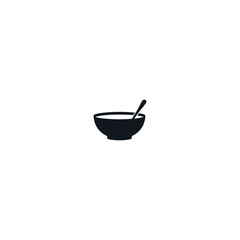 Bowl icon logo flat vector design