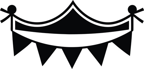 carnival banner festive flag or pennant vector icon
