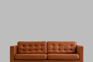 Modern, comfortable sofa on white background