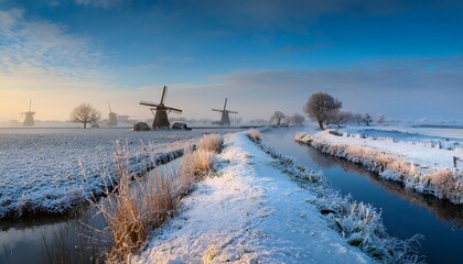 winter landscape in holland
