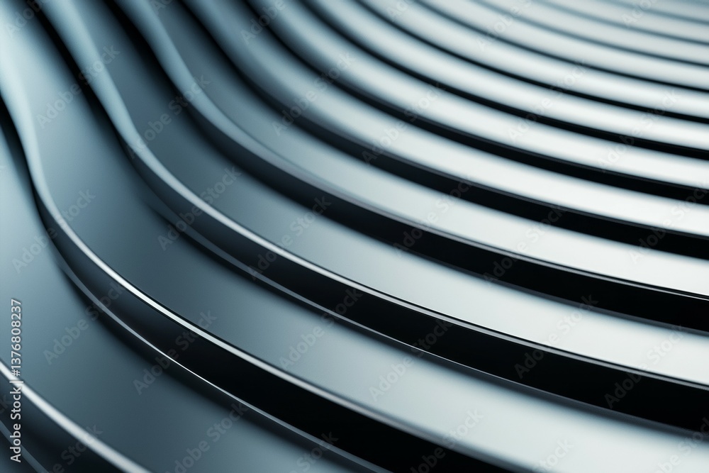Poster the image is a close up of a series of metal lines that are curved and twisted