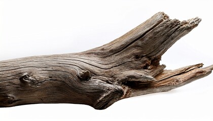 Fototapeta premium driftwood isolated on white background old wood