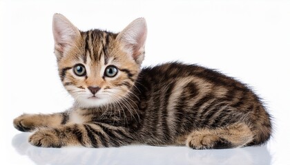 Fototapeta premium tabby kitten isolated