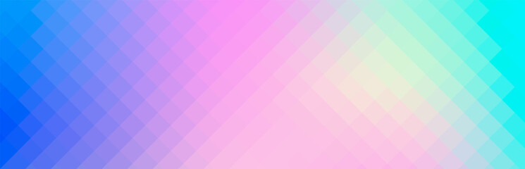 Pixel gradient background. Abstract geometric pattern. Square mosaic bg. Retro gradation banner grid effect. poster with pixel texture. Vector geometric illustration