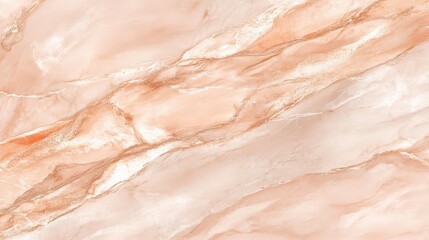 Fototapeta premium A close-up view of a beautifully patterned marble surface showcasing soft peach and cream swirls, perfect for interior design projects or as a background for elegant presentations