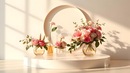 Bright & Natural: Citrus-Inspired Minimalist Podium in Soft Pastel Yellow
