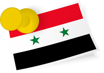 Syria Flag Pinned