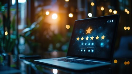 Modern Customer Survey with Five-Star Feedback Interface